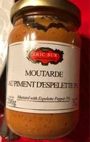 Mängden socker i Moutarde au piment d’espelette 3%