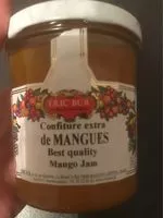 Mängden socker i Confiture extra de mangues ERIC BUR