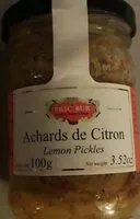 Mängden socker i Achards de citron