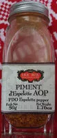 Mängden socker i Piment d'Espelette AOC ERIC BUR