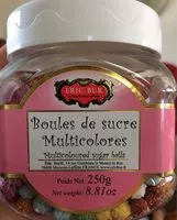 Mängden socker i Boules De Sucre Muliticolores Eric Bur 270G