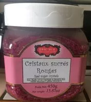 Mängden socker i Cristaux sucres rouges