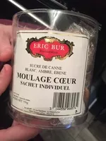 Mängden socker i Moulage cœur sachet individuel