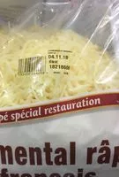 Mängden socker i Emmental Râpé Français