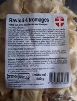 Mängden socker i Ravioli 4 Fromages