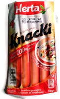 Mängden socker i Original knacki - Saucisses de Strasbourg