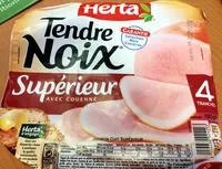 Mängden socker i Tendre Noix, Supérieur Avec Couenne (4 Tranches)
