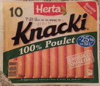 Mängden socker i Knacki 100 % Poulet