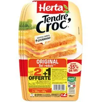 Mängden socker i LOT 2+1 OFFERTE TENDRE CROC REDUIT SEL HERTA 600G