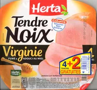 Mängden socker i Tendre Noix, Virginie Fumé & Adouci au miel (4 Tranches + 2 Gratuites)