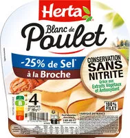 Mängden socker i Blanc de poulet -25% de sel sans nitrite