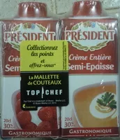 Mängden socker i Crème Entière Semi-Épaisse (30 % MG) Gastronomique 