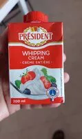 Mängden socker i Whipping Cream - Crème entière