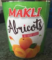 Mängden socker i MAKLI Abricots au Sirop Leger 480 g Lot de 4