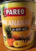 Mängden socker i 4 / 4 Mini Ananas 30 Tranches Entieres Pareo