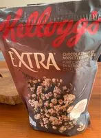 Mängden socker i Kellogg's extra chocolat noir et noisettes grillees
