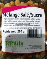 Mängden socker i mélange salé/sucré
