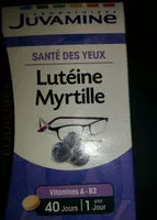 Mängden socker i Juvamine Lutéine Myrtille. BT