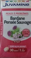 Mängden socker i Bardane pensée sauvage