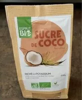 Mängden socker i Sucre de coco