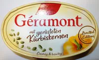 Mängden socker i Géramont mit gerösteten Kürbiskernen (Camembert)