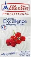 Mängden socker i Elle & Vire Uht Excellence Whipping Cream