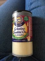 Mängden socker i Gelatine en poudre Sainte Lucie, boite de