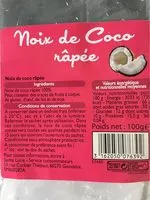 Mängden socker i Noix de coco rapée
