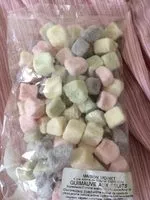 Mängden socker i Guimauves aux fruits