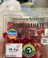 Mängden socker i Pomegranate seeds