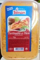 Mängden socker i Tartinable de Thon