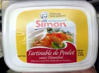 Mängden socker i Tartinable de Poulet sauce Hannibal