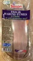 Mängden socker i Filets de hareng fumes a l’huile et aromates bio