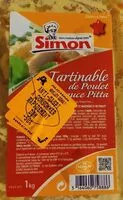 Mängden socker i Tartinables de Poulet - Sauce Pitta