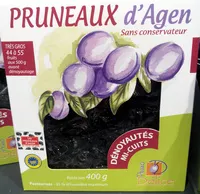 Mängden socker i Pruneaux d'Agen dénoyautés mi-cuits