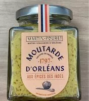 Mängden socker i Moutarde d'Orléans Epices des Indes