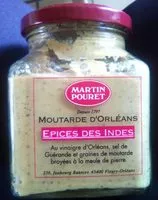 Mängden socker i Moutarde d'Orléans épices des indes