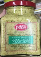 Mängden socker i Moutarde d'Orléans avec morceaux de cornichons croquants
