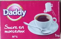 Mängden socker i Daddy sucres en morceaux n°4 1 k