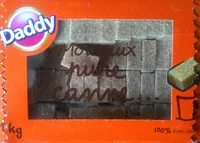Mängden socker i Daddy morceau pure canne kg