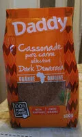 Mängden socker i Cassonade pure canne dark demerara sachet daddy 500g