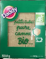 Mängden socker i Daddy petits cubes pure canne bio