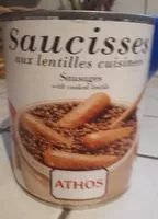 Mängden socker i Saucisses aux lentilles cuisinées