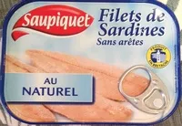 Mängden socker i Filets de sardines sans arêtes au naturel