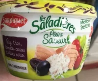 Mängden socker i Les Saladières Pleine Saveur Riz, thon, tomates cerises et olives noires