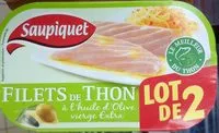 Mängden socker i Filets de thon à l'huile d'olive vierge extra (lot de 2)
