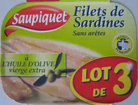 Mängden socker i Filets de sardines à l'huile d'olive vierge extra