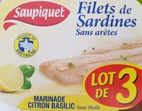 Mängden socker i Saupiquet filets de sardines citron basilic lot de