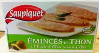 Mängden socker i Emincés de filet de thon à l'huile d'olive extra vierge