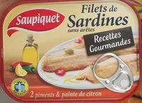 Mängden socker i Filets de sardines 2 piments & pointe citron